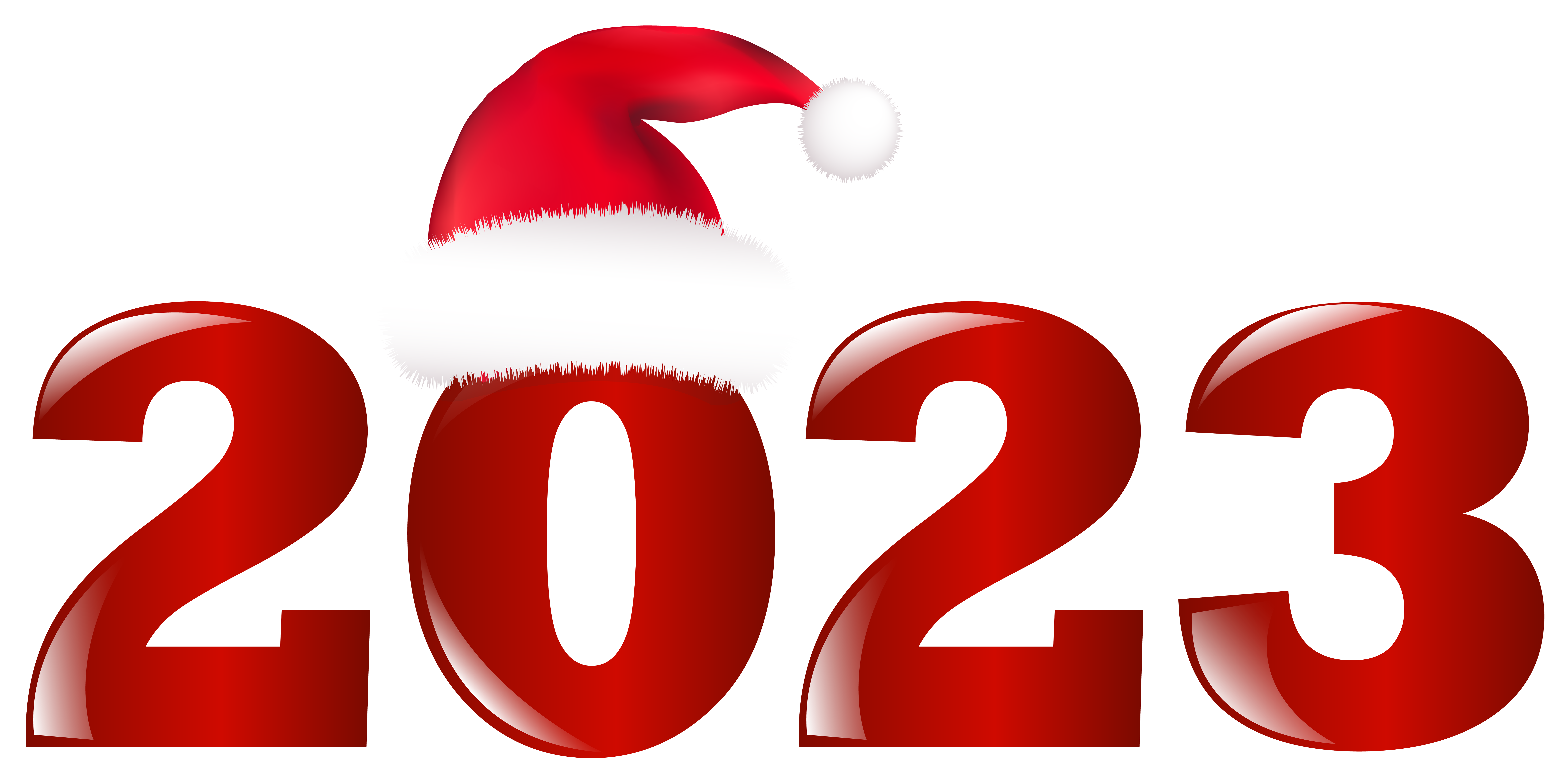 2023 with Christmas Hat PNG Clipart | Gallery Yopriceville - High
